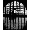 Urban painting photography window, Ellis Island, New York