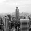 Urban painting photography Empire State B/W