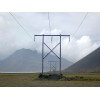 Landscapes painting photography electricity posts - Iceland