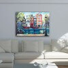 modern urban painting-houses in Amsterdam