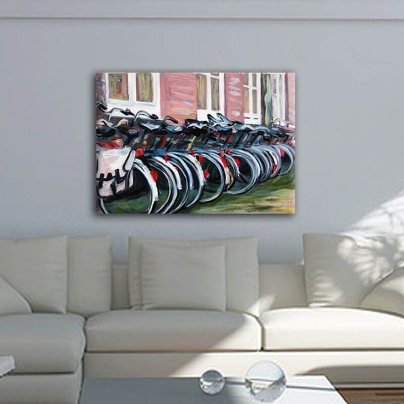 quadre modern urbà-bicicletes a Amsterdam