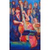 abstract figurative paintings-woman and contrabass