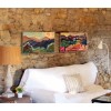 Tableaux abstraits paysages pour le chambre-les champs