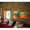 modern landscape paintings for the living room-olive field