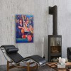 quadres moderns musicals per decorar el menjador -dona i contrabaix