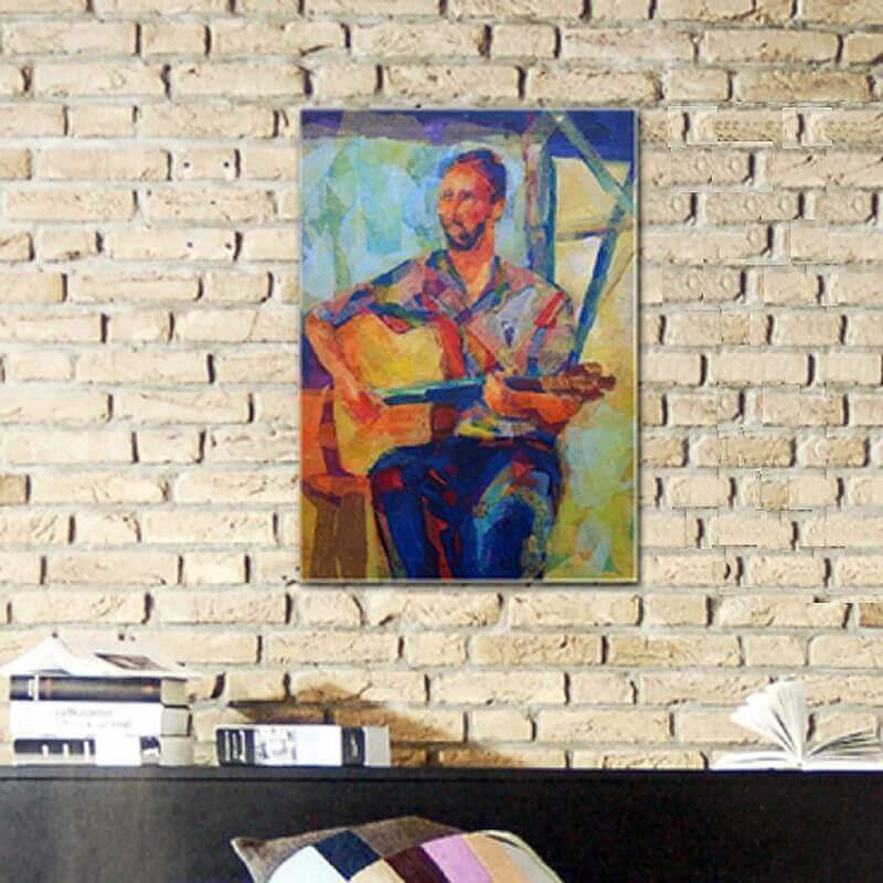 figurative modern paintings-guitarist