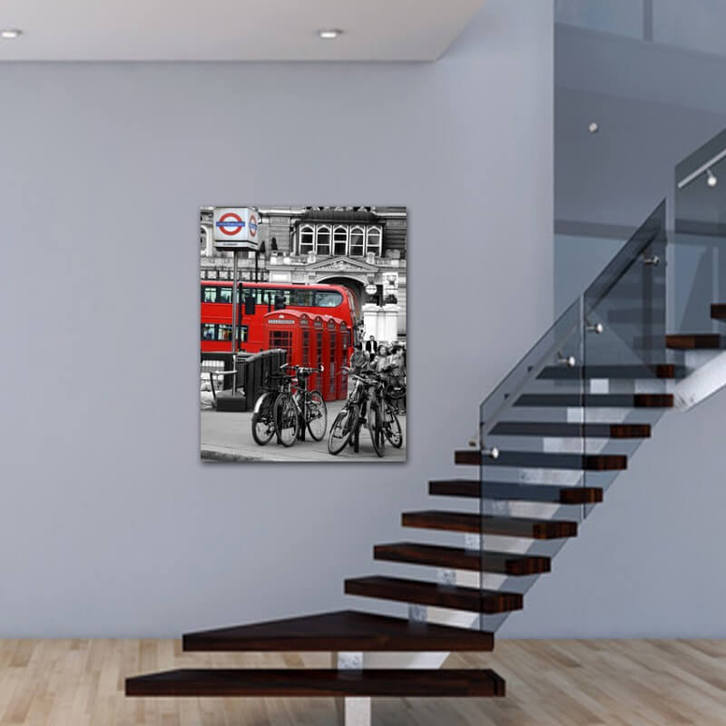 Tableau photographie urbain London Red Bus 2