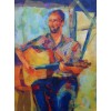 figurative abstract paintings-guitarist