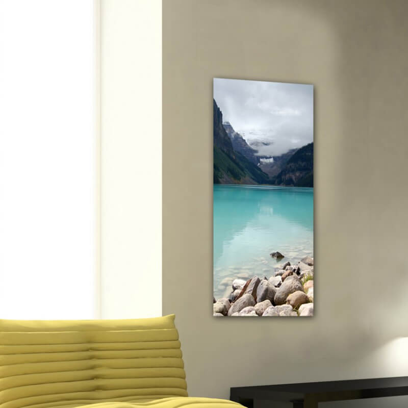 cuadros modernos fotografía piedras,lago y glaciar - Canadá cuadros modernos fotografía piedras,lago y glaciar - Canadá