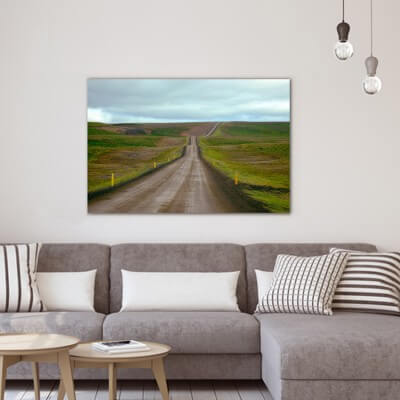 Landscapes painting photography icelandic road