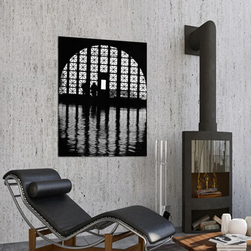cuadros modernos fotografía ventana en Ellis Island Nueva York