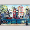 modern urban paintings-houses in Amsterdam