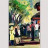 abstract urban paintings for the living room-the Ramblas II