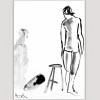 Tableau moderne figuratif-ombre et figure