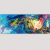 Tableau abstraite fleurs pour le chambre -harmonie des couleurs
