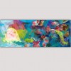Tableau abstraite fleurs pour le chambre -symphonie de couleurs
