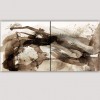 Tableaux modernes abstraits pour le chambre-diptyque divaguer