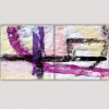 abstract painting-diptych solid line