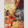 abstract urban paintings-the Boquería market in Barcelona