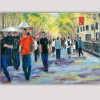 modern urban paintings-the Ramblas I