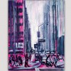 abstract urban paintings for the bedroom-Manhattan, New York