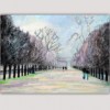 Tableaux abstraits urbains pour le chambre -les Tuileries