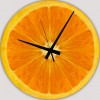 horloges murales cuisine design orange