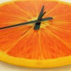 horloge murale moderne cuisine design orange
