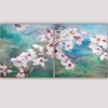 modern flower painting fpr the bedroom -diptych almond blossoms