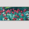cuadros abstractos modernos de flores para el salón -tulipanes