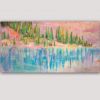 Landscape modern painting for the bedroom-lake reflection II
