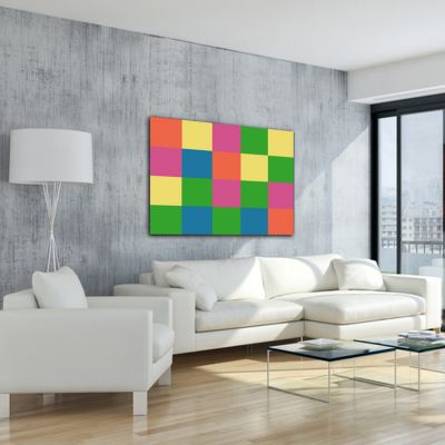 minimalist modern geometric paintings to decorate the living room-multicolored sequence