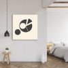 Geometric abstract paintings to decorate the bedroom-fragmented circle