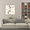 Geometric minimalist abstract paintings to decorate the living room-concentration of colored circles