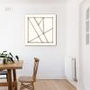 modern minimalist geometric paintings to decorate the dining room-crystals