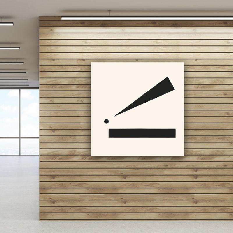 Geometric modern minimalist paintings to decorate the living room-point and line