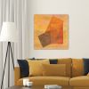 abstract painting-ocher transparency
