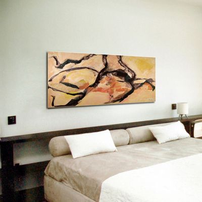 cuadros modernos abstractos para decorar el dormitorio - añoranza