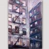 abstract urban paintings-building in New York