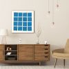 cuadros modernos minimalistas geométricos para el salón-ventanas azules