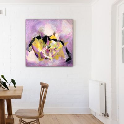 abstract modern painting. loving heart