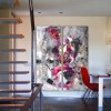 abstract modern paintings for the stair landings- vertical diptych discernment