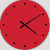 horloges murales design moderne rouge grenat