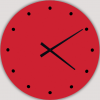 modern wall clocks garnet red design