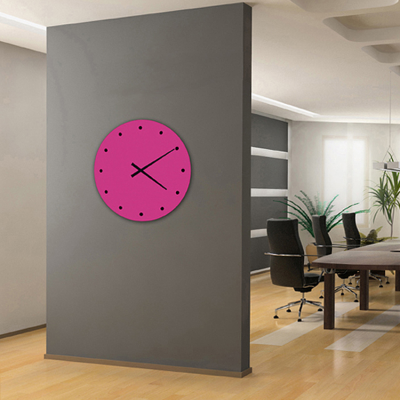 modern wall clock fuchsia design