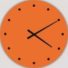 horloge murale moderne design orange