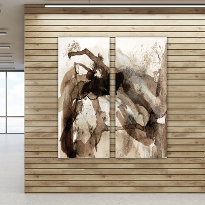 abstract paintings-vertical diptych digress