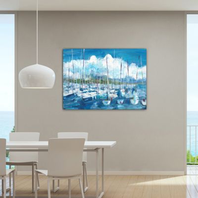 modern paintings nautical landscape to decorate the dining room-storm