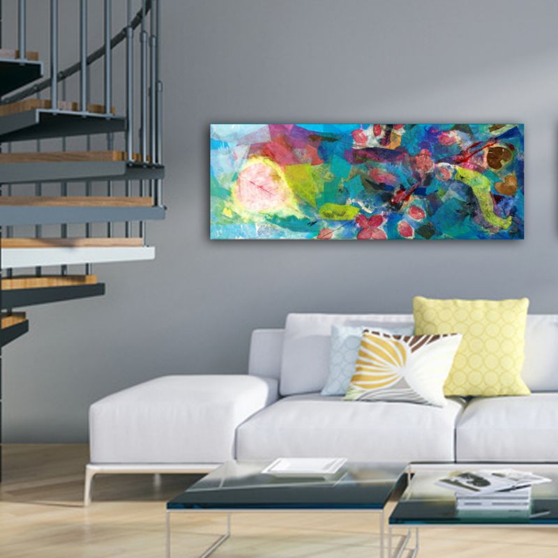 modern flower painting for the living room -symphony of colours