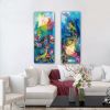modern and colorful flower paintings to living room- diptych symphony-harmony of colors